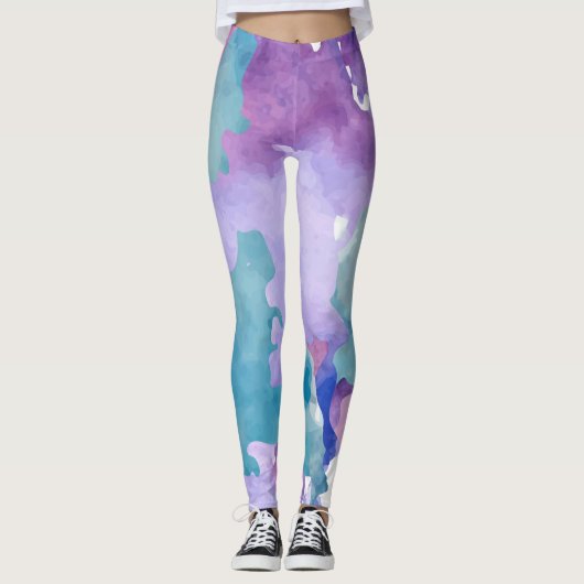 Camouflage Blue Leggings (Voorkant)