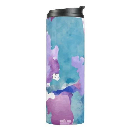 Camouflage Blue Pattern Thermosbeker (Gedraaid links)