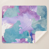 Camouflage Blue Sherpa Deken (Voorkant (horizontaal))