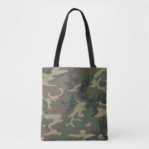 Camouflage boodschappentas tote bag