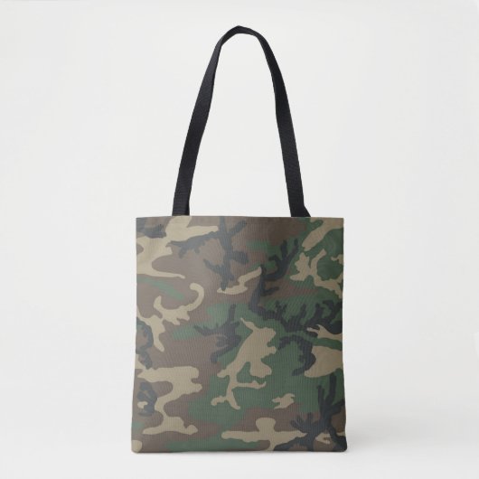 Camouflage boodschappentas tote bag (Voorkant)