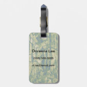 Camouflage boomschors bagagelabel (Achterkant verticaal)