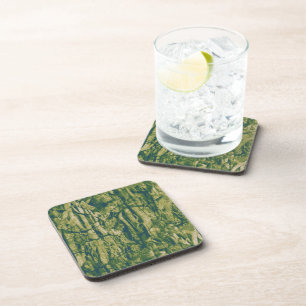 Camouflage boomschors bier onderzetter