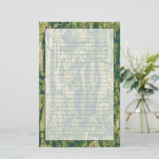 Camouflage boomschors briefpapier (Staand voorkant)