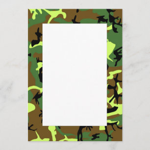 Camouflage Border Uitnodiging