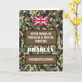 Camouflage Britse Legerbadge uitdelen Congrats Kaart (Gele Bloem)