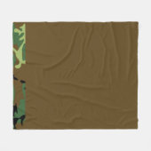 Camouflage Brown Fleece Blanket (Voorkant (Horizontaal))