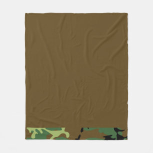 Camouflage Brown Fleece Blanket Deken