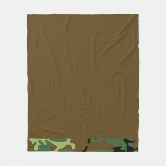 Camouflage Brown Fleece Blanket Deken
