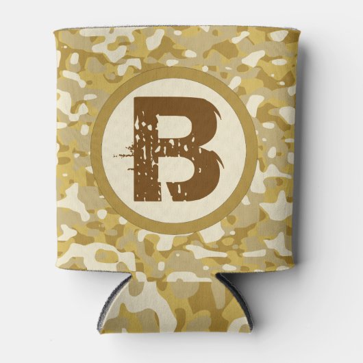 Camouflage Brown Monogram Hunting and Vist Blikjeskoeler (Voorkant)