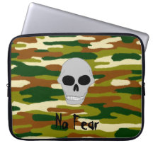 Camouflage Browns en Greens Skull Face Geen angst