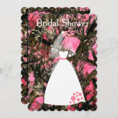 Camouflage bruids douche uitnodiging (Voorkant / Achterkant)