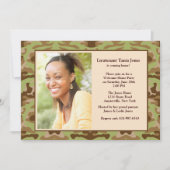 Camouflage Bruin Fotouitnodiging Kaart (Voorkant)