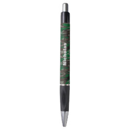 Camouflage Bruin Groen Grijs Patroon Aangepaste Na Pen