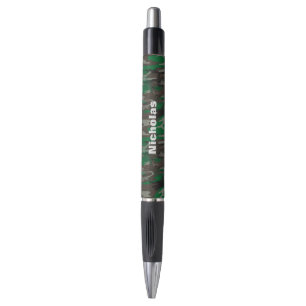 Camouflage Bruin Groen Grijs Patroon Aangepaste Na Pen