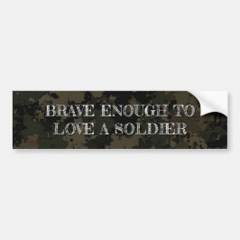 Camouflage Bumpersticker met bemoedigende boodscha
