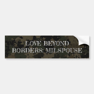 Camouflage Bumpersticker met bemoedigende boodscha