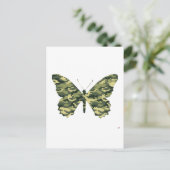 Camouflage Butterfly Silhouette Briefkaart (Staand voorkant)