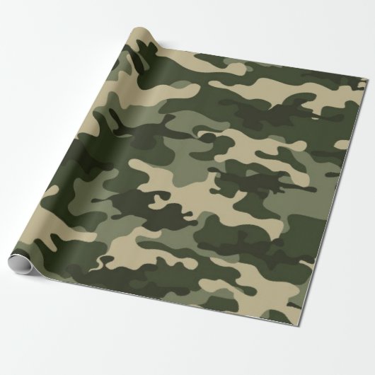 camouflage cadeaupapier (Uitgerold)