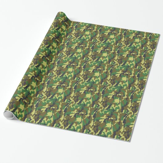 Camouflage Cadeaupapier (Uitgerold)