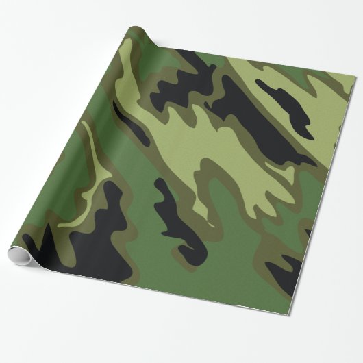 Camouflage Cadeaupapier (Uitgerold)