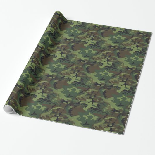 Camouflage Cadeaupapier (Uitgerold)