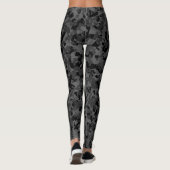 Camouflage Camo Black Gray Leggings (Achterkant)
