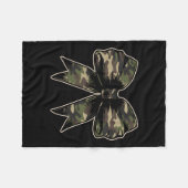 Camouflage Camo Bow Camo Coquette Bow Jagen Vrouwe Fleece Deken (Voorkant (Horizontaal))