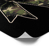 Camouflage Camo Bow Camo Coquette Bow Jagen Vrouwe Poster (Hoek)