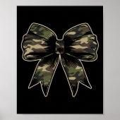 Camouflage Camo Bow Camo Coquette Bow Jagen Vrouwe Poster (Voorkant)