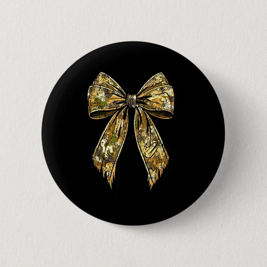Camouflage Camo Bow Hunting Girl Ronde Button 5,7 Cm (Voorkant)