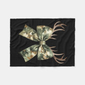 Camouflage Camo Coquette Bow Hunting Deer Hunter W Fleece Deken (Voorkant (Horizontaal))