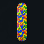 Camouflage Camo Fun Rainbow Persoonlijk Skateboard<br><div class="desc">Dit ontwerp kan worden gepersonaliseerd door de aanpassingsoptie te kiezen om tekst toe te voegen of andere veranderingen aan te brengen. Als dit product de optie heeft om het ontwerp naar een ander object over te brengen, moet u het ontwerp zo nodig aanpassen. Neem contact met me op colorflowcreations@gmail.com als...</div>