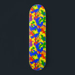 Camouflage Camo Fun Rainbow Persoonlijk Skateboard<br><div class="desc">Dit ontwerp kan worden gepersonaliseerd door de aanpassingsoptie te kiezen om tekst toe te voegen of andere veranderingen aan te brengen. Als dit product de optie heeft om het ontwerp naar een ander object over te brengen, moet u het ontwerp zo nodig aanpassen. Neem contact met me op colorflowcreations@gmail.com als...</div>
