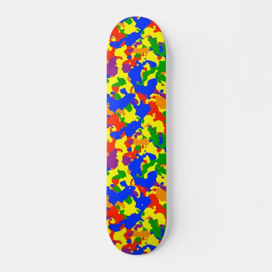Camouflage Camo Fun Rainbow Persoonlijk Skateboard (Voorkant)