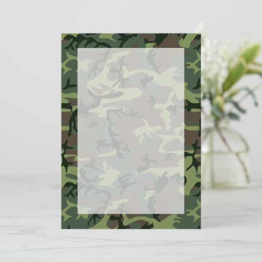 Camouflage Camo Green Brown Pattern (Staand voorkant)