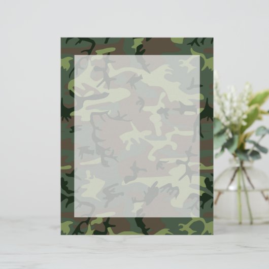 Camouflage Camo Green Brown Pattern (Staand voorkant)