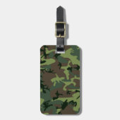 Camouflage Camo Green Brown Pattern Bagagelabel (Voorkant verticaal)