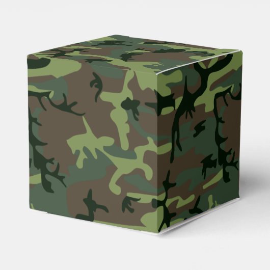 Camouflage Camo Green Brown Pattern Bedankdoosjes (Achterkant)