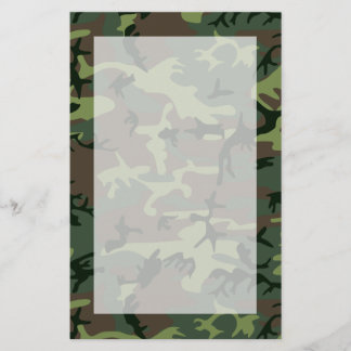 Camouflage Camo Green Brown Pattern Briefpapier