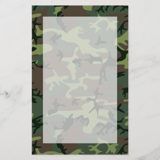 Camouflage Camo Green Brown Pattern Briefpapier (Voorkant)