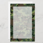 Camouflage Camo Green Brown Pattern Briefpapier (Voorkant / Achterkant)