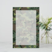 Camouflage Camo Green Brown Pattern Briefpapier (Staand voorkant)