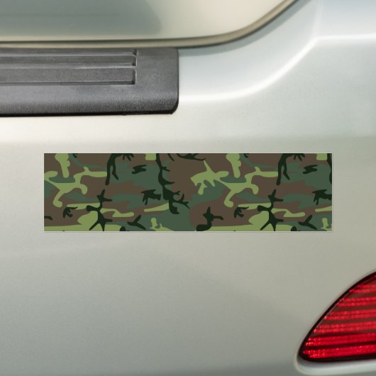 Camouflage Camo Green Brown Pattern Bumpersticker (Op auto)