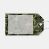 Camouflage Camo Green Brown Pattern Cadeaulabel (Voorkant (Horizontaal))