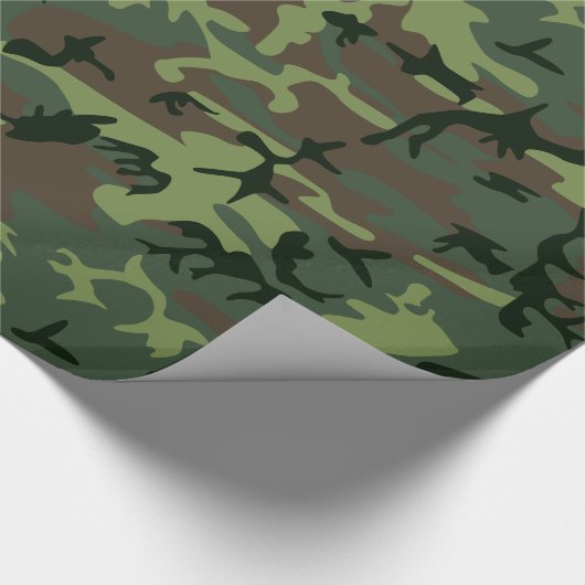 Camouflage Camo Green Brown Pattern Cadeaupapier (Hoek)