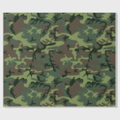 Camouflage Camo Green Brown Pattern Cadeaupapier (Vlak)