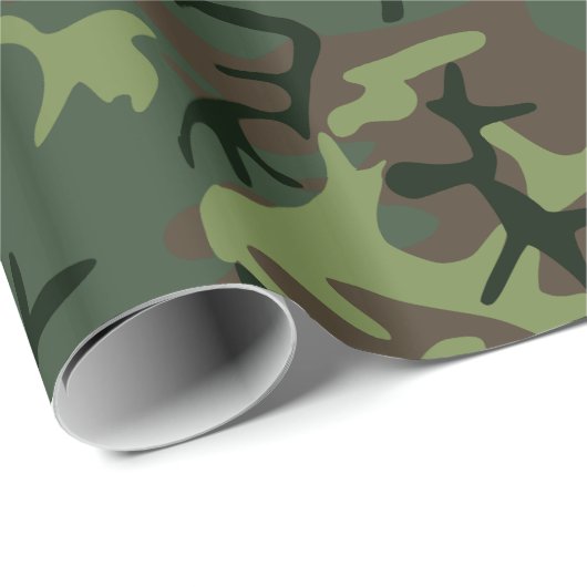 Camouflage Camo Green Brown Pattern Cadeaupapier (Rol Hoek)