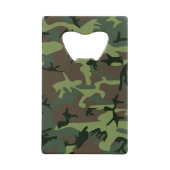 Camouflage Camo Green Brown Pattern Creditkaart Flessenopener (Voorkant)