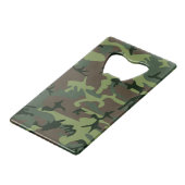 Camouflage Camo Green Brown Pattern Creditkaart Flessenopener (Voorkant Gekanteld)